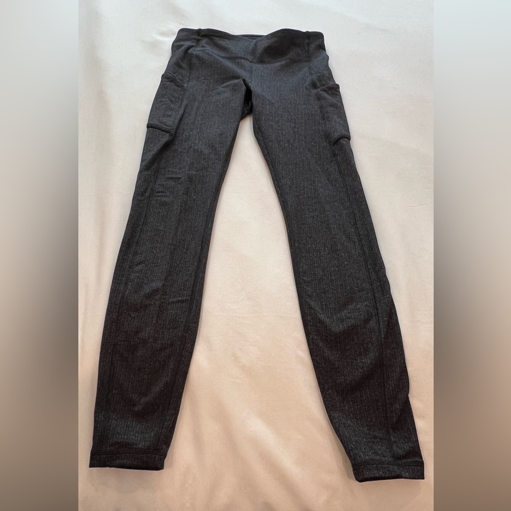 Lululemon Speed Up Tight *28" Power Luxtreme Variegated Knit Black Heathered BlK